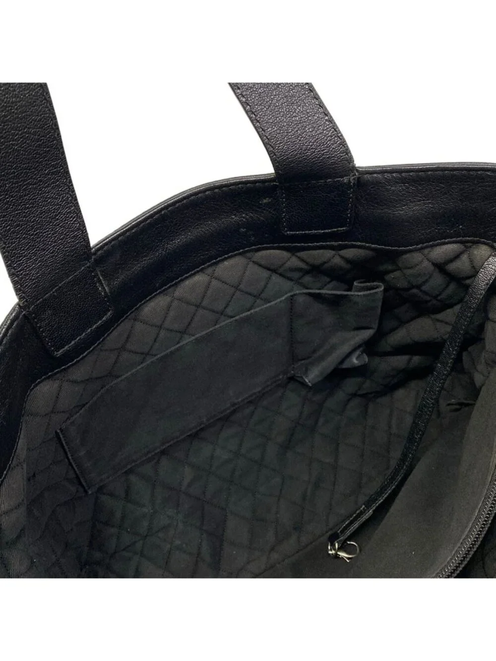 Chanel Tote Bag Black Perforated Leather